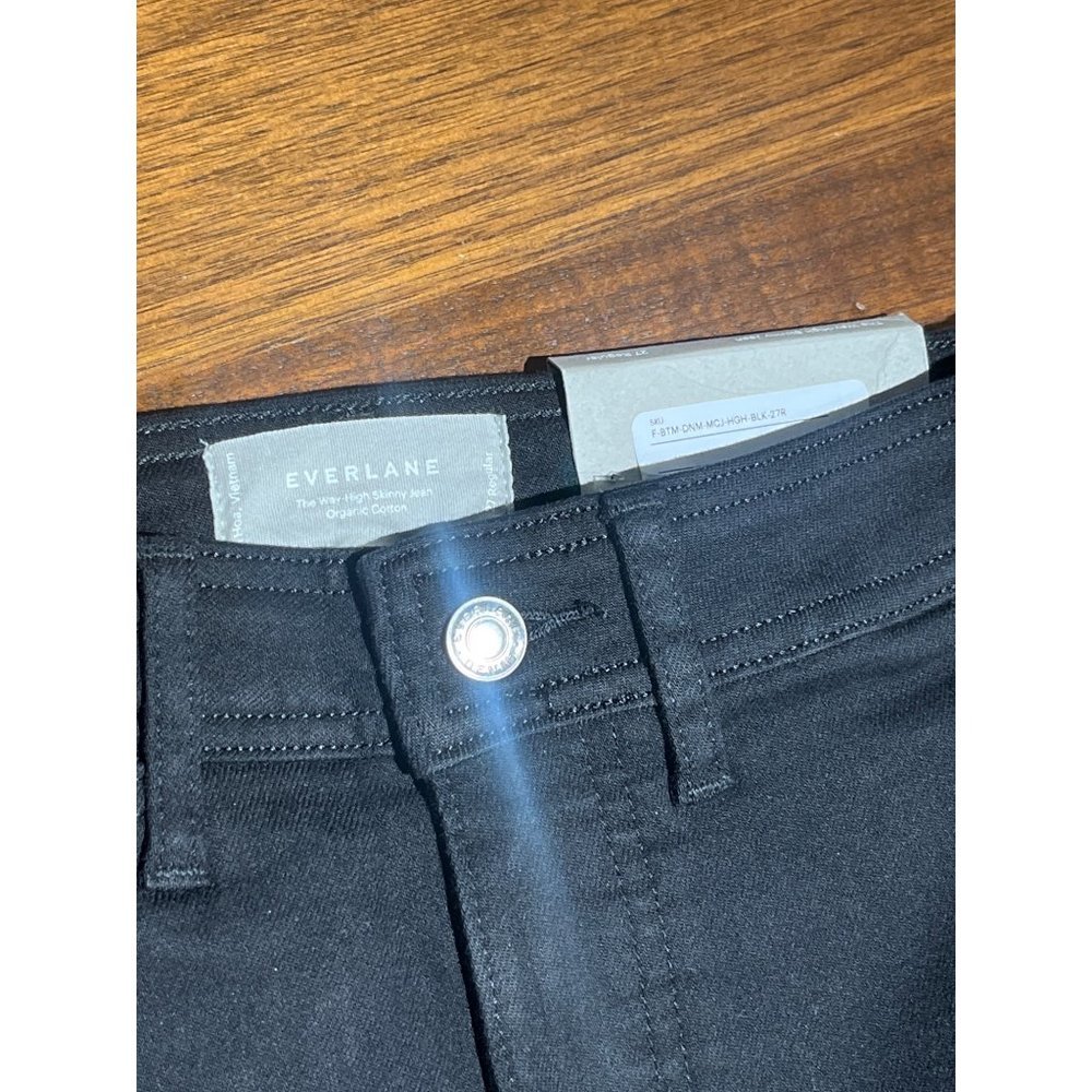 Everlane The Way-High Clean Front Skinny Jeans in Coal Black New - Picture 13 of 16
